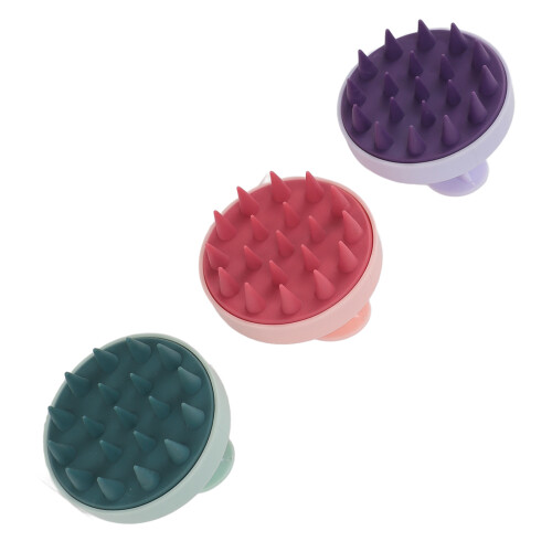 3x Silicone Scalp Massager Shampoo Brush Waterproof 2
