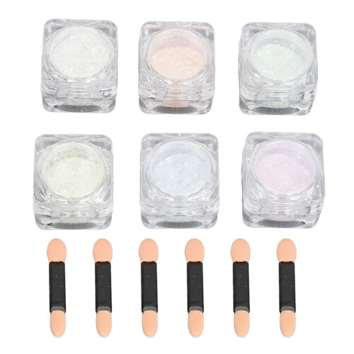 6Pcs Glitter Powder Set Multi Colors Gradient 1