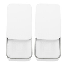 (White) 2Pcs Washable Eyebrow Paste Brow Contour Microblading Black