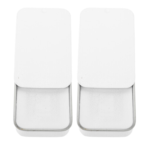 (White) 2Pcs Washable Eyebrow Paste Brow Contour Microblading Black