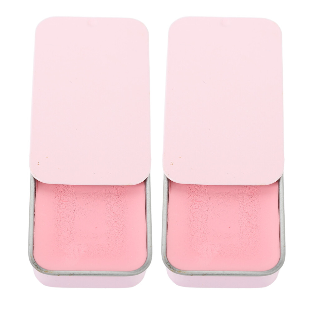 (Pink) 2Pcs Eyebrow Paste Washable Brow Contour Microblading Supplies Black