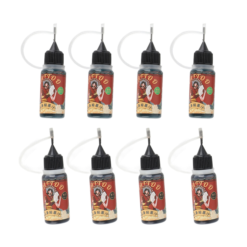 8Pcs Temporary Tattoo Ink Kit 8 Colors 80ml