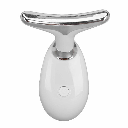 (White) Hautstraffer für Hals mit Licht und Vibration 2