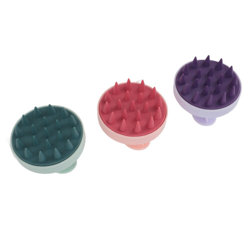 3x Silicone Scalp Massager Shampoo Brush Waterproof 1