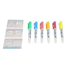 6x 0,5ml Hauttattoo Marker Neon Farben Temporäre Farbe