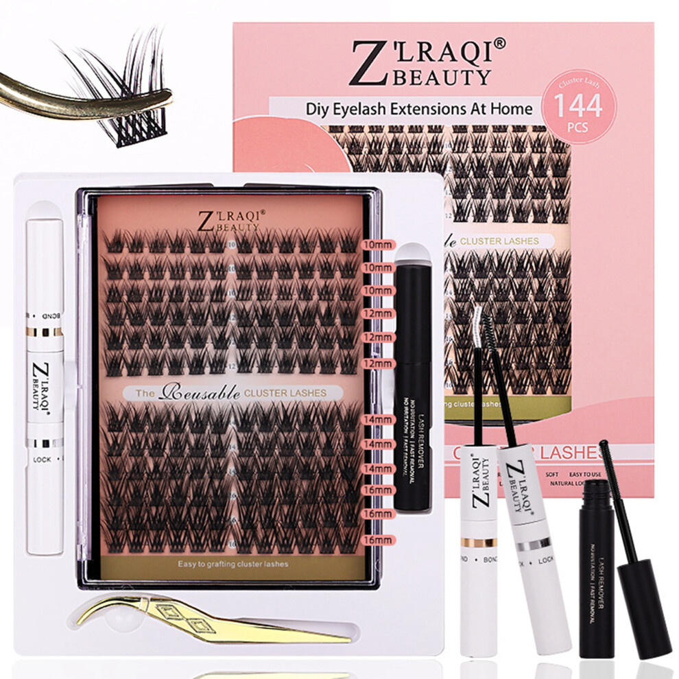 Z'LRAQI BEAUTY Individual False Eyelashes Set with Bond Seal Tweezers