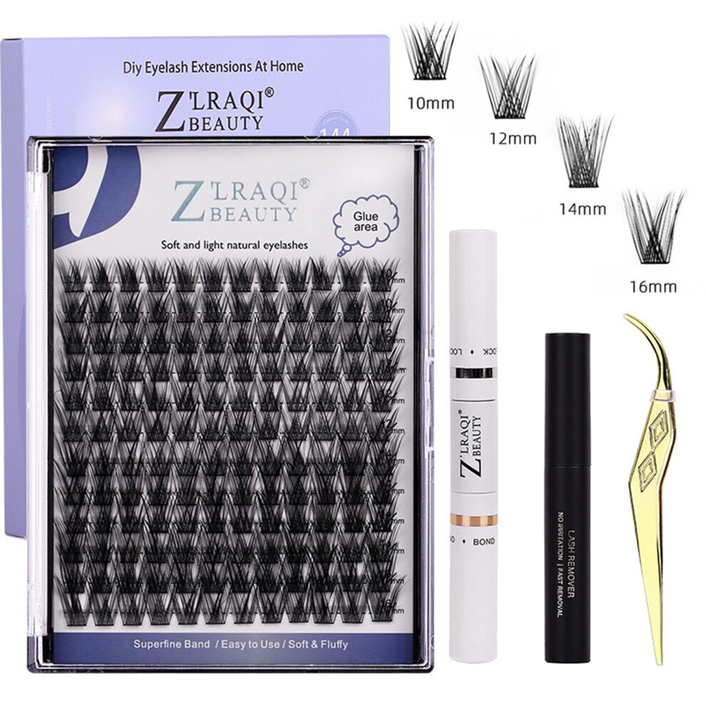 Z'LRAQI BEAUTY Individual False Eyelashes Set with Bond Seal Tweezers