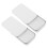 (White) 2Pcs Washable Eyebrow Paste Brow Contour Microblading Black 2