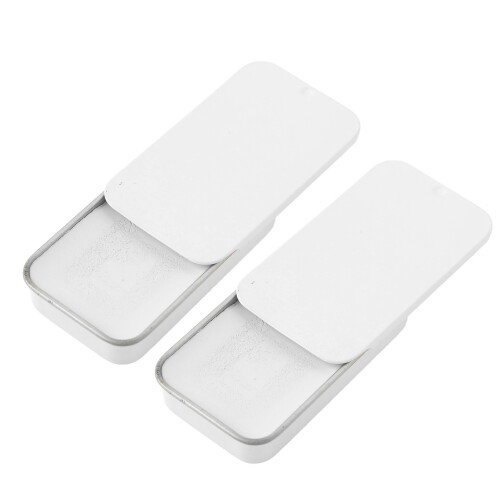 (White) 2Pcs Washable Eyebrow Paste Brow Contour Microblading Black 2