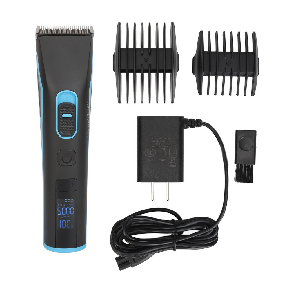 Electric Hair Trimmer LCD Display Cordless 2 Guide Combs