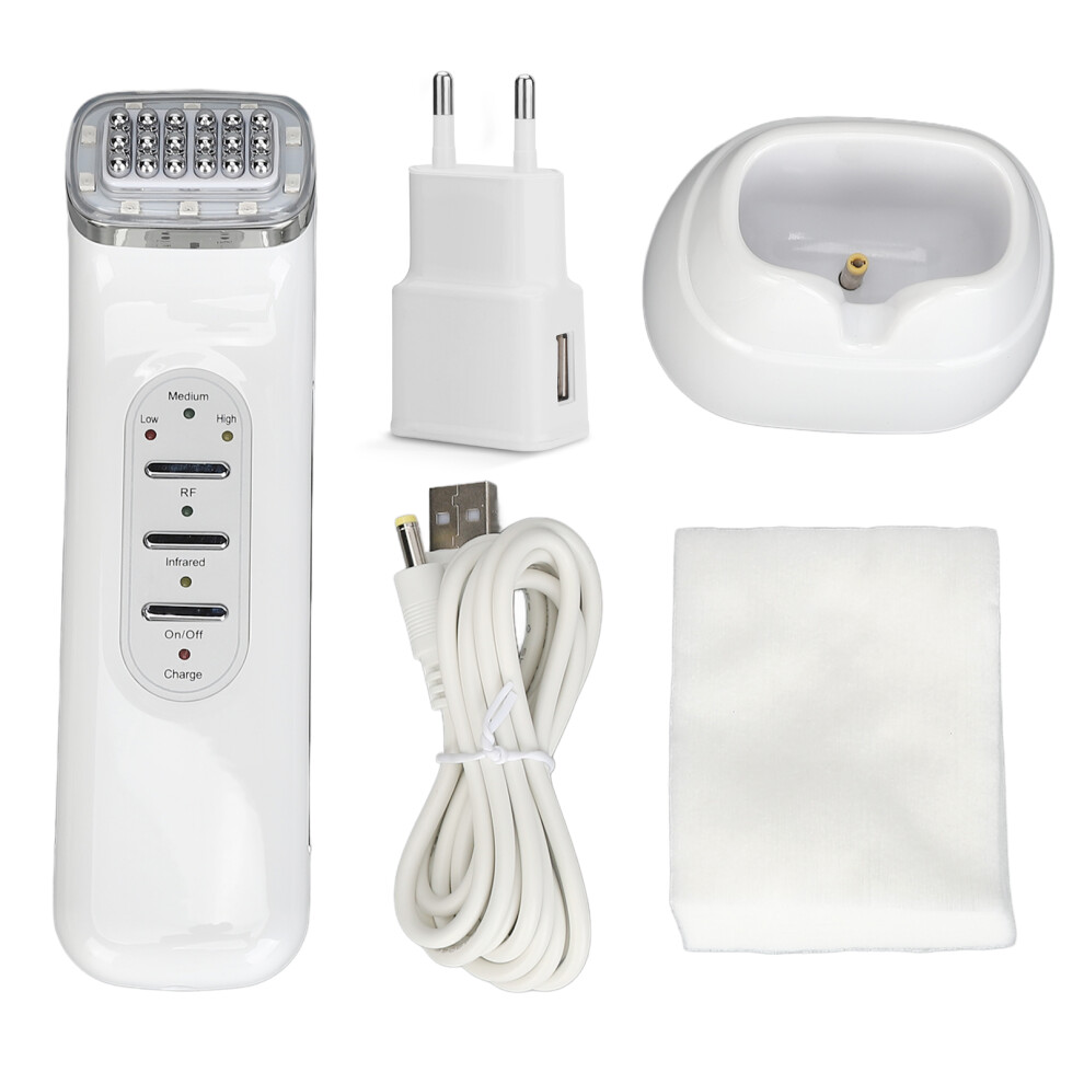 (EU Plug) RF Face Skin Tightening Anti-Aging Rechargeable Lifting 100-240V EU