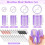 24PCS Heatless Hair Rollers Set Self-Adhesive 4 Sizes with Clips Brush 5