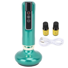 (Green) Elektrisches Schröpfset LED Bian-Stein 6 Stufen wiederaufladbar