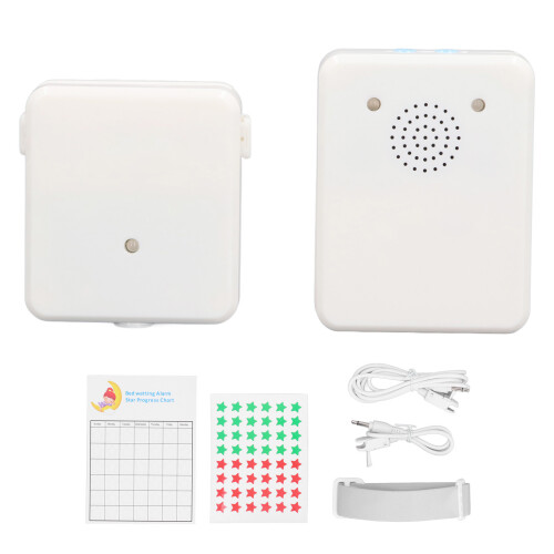 (White) Bedplassen Alarm Sensor Trilling Nat Detector Kinderen Wit