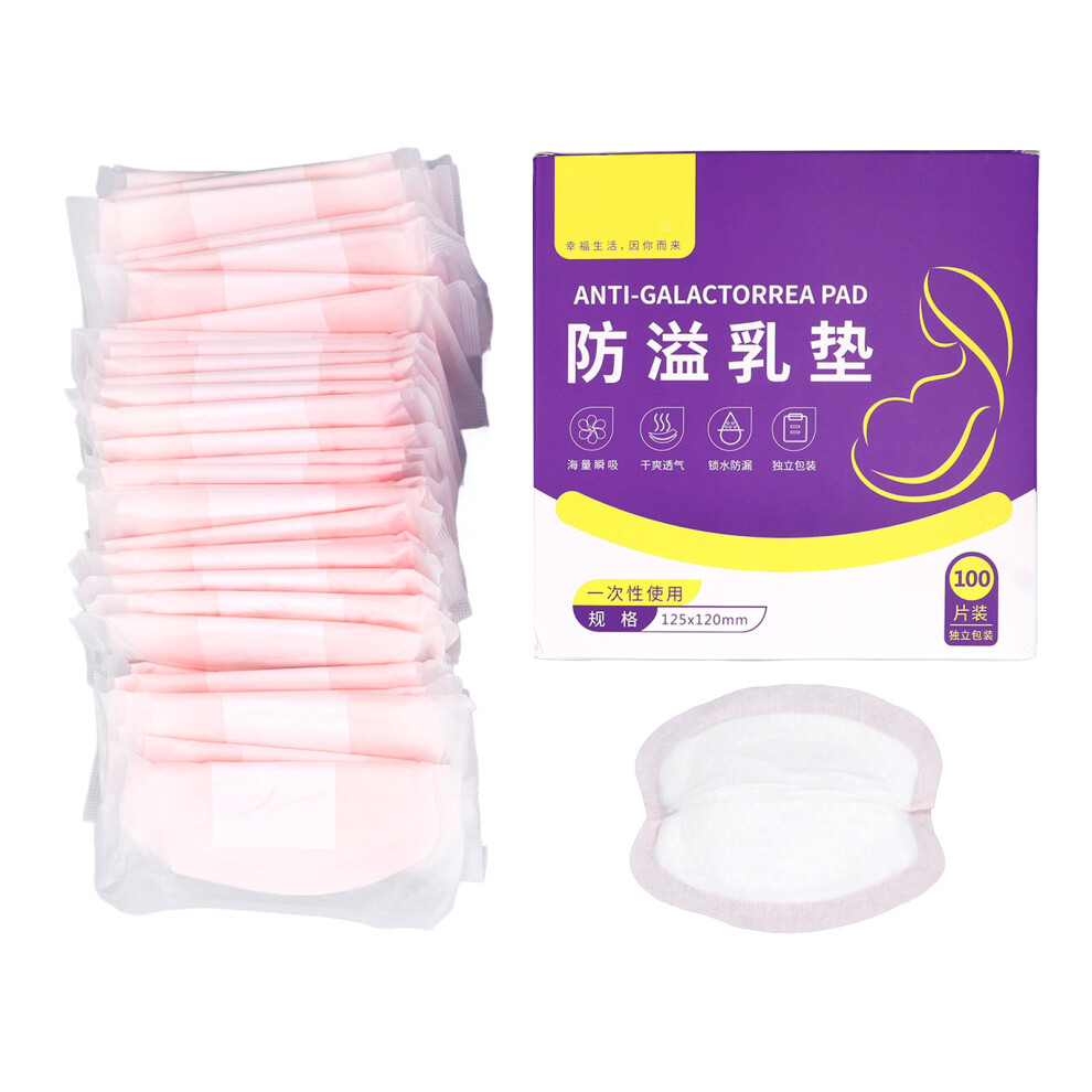 100pcs Disposable Breastfeeding Pads Ultra Thin Absorbent 3D Shape