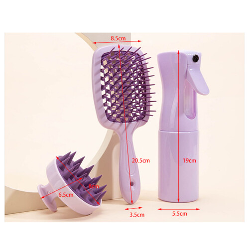 Shampoo Brush Scalp Massage Spray Comb Styling Set 1