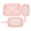 3x Transparent Kosmetiktasche Groß Pink Reise 1