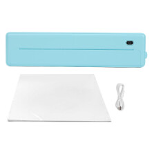 (Blue) Draadloze 200dpi Thermische Printer Bluetooth A4 (Zwart)