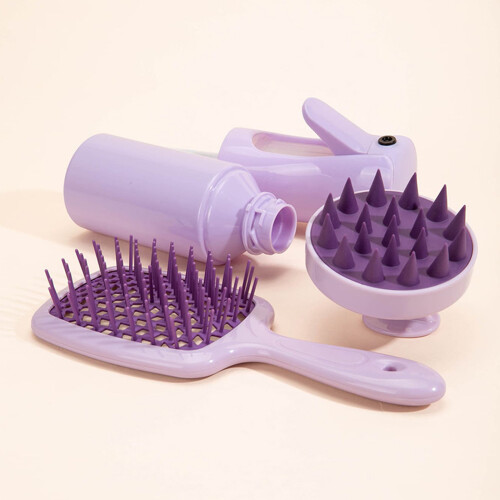 Haarshampoo-Bürste Kopfmassage-Spray-Kamm Styling-Set 2
