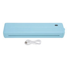 (Blue) Draagbare A4 Thermische Printer Bluetooth (Blauw)