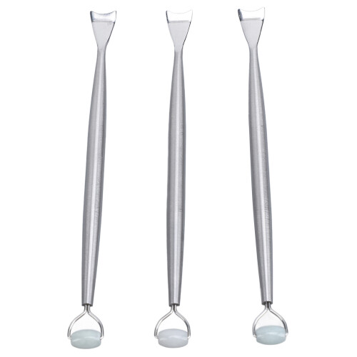 3st Dubbele Jadestone Guasha Wange Roller Zwart