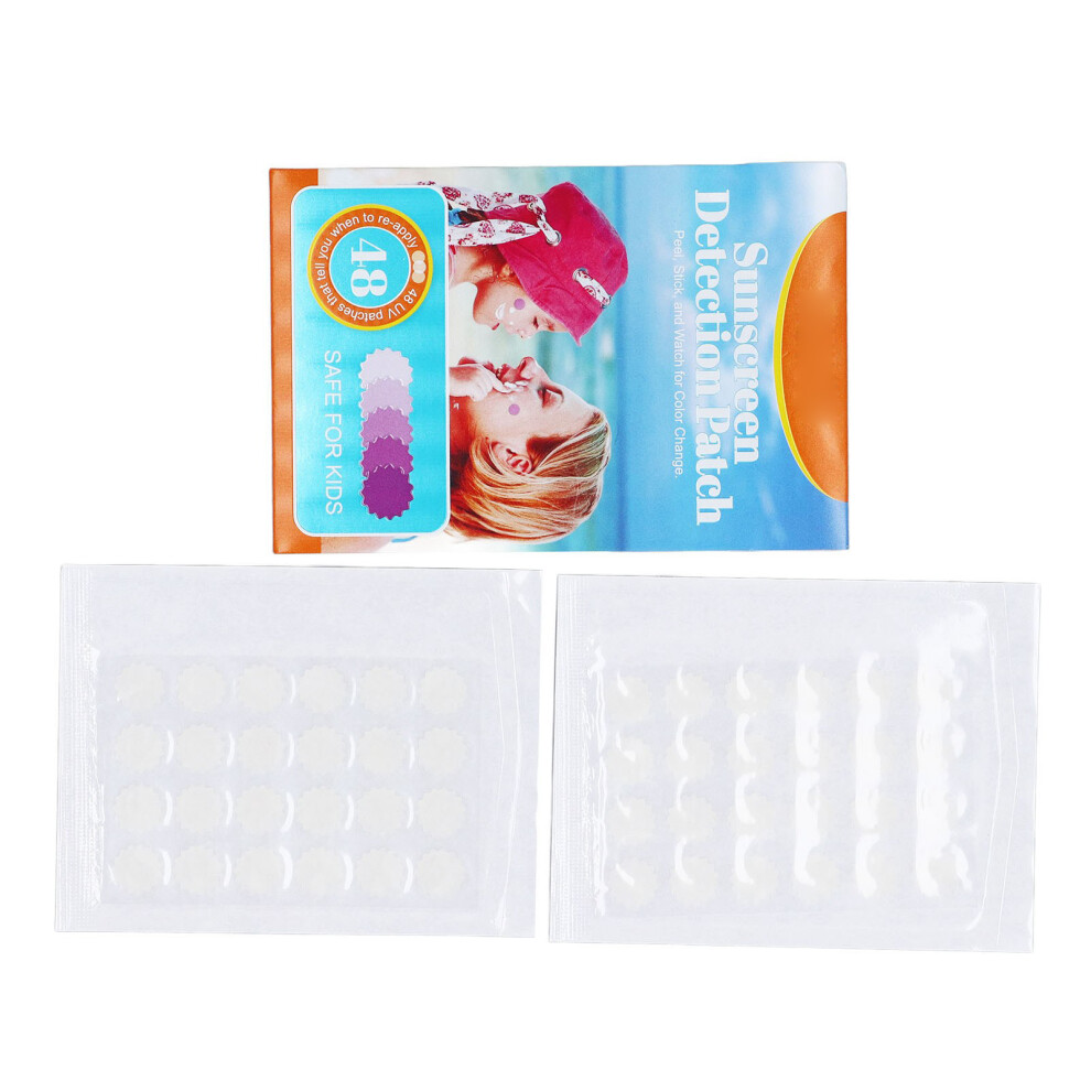48 Pcs Uv Stickers Color Changing Sun Screen Reminder Outdoor 461605294698
