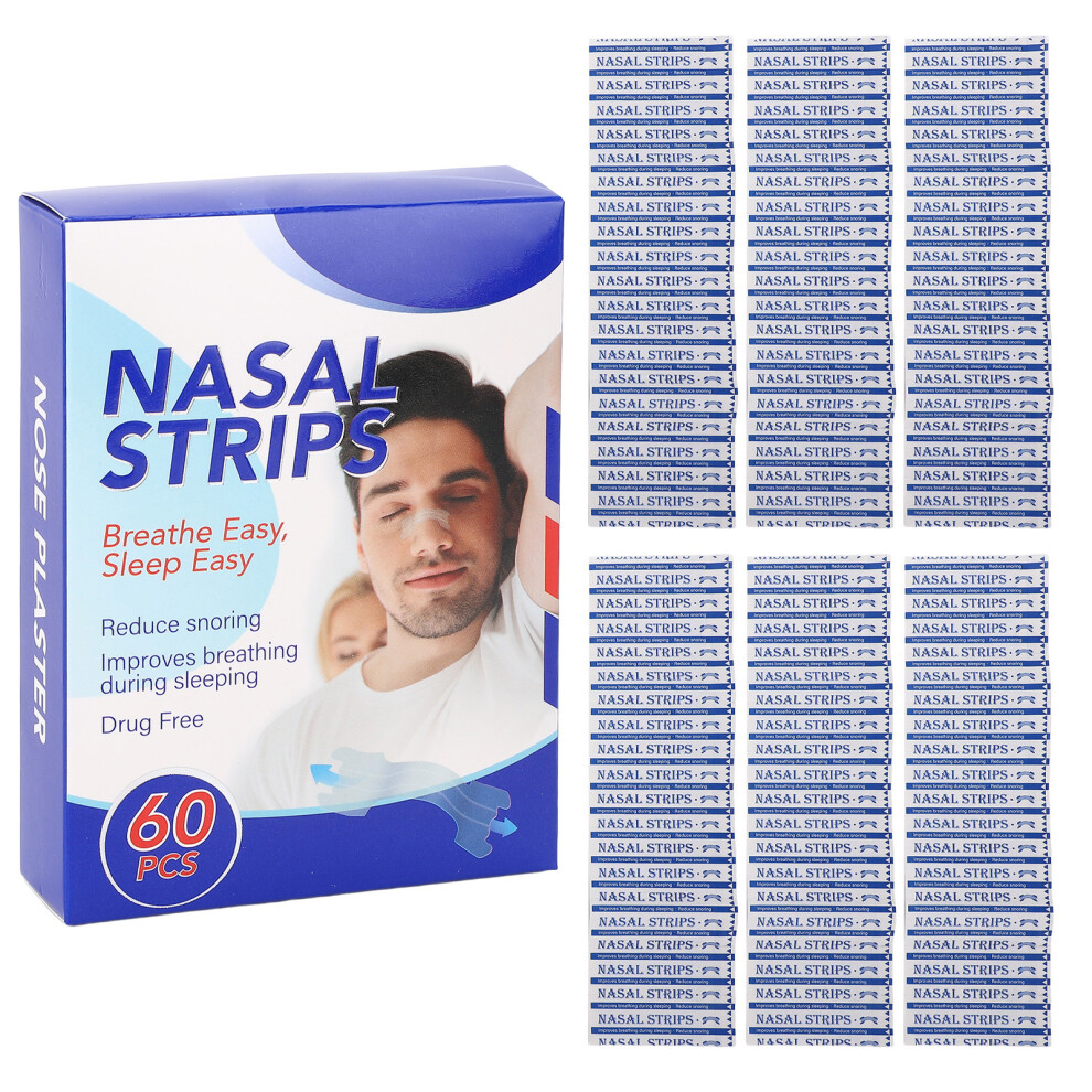60pcs Nasal Strips Congestion Relief Anti Snoring for Sleeping