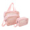 3x Transparent Kosmetiktasche Groß Pink Reise 2