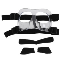 Adjustable Transparent Face Guard for Basketball Soccer Foam Padding