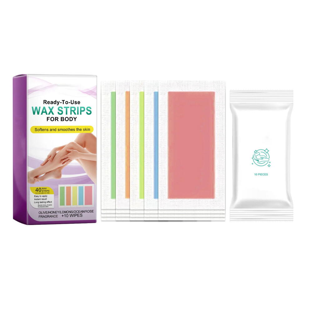 40PCS Wax Strips Hair Removal for Men Women Arm Armpit Thigh