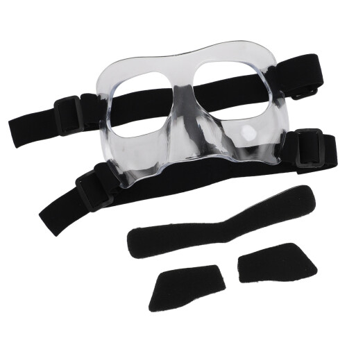Adjustable Transparent Face Guard for Basketball Soccer Foam Padding 2