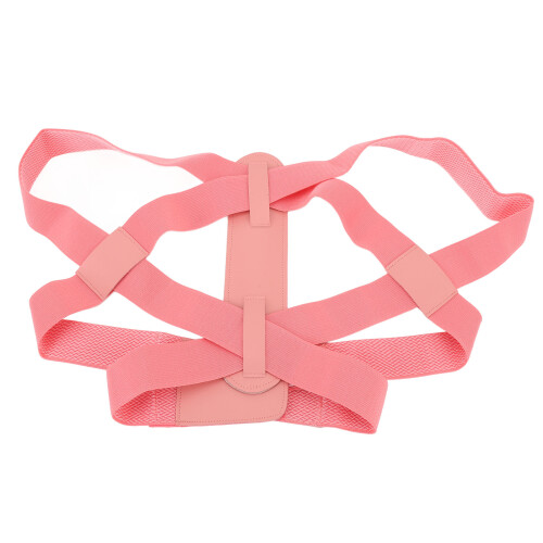 (M) Posture Corrector Adjustable Clavicle Support Double Fixation Pink M 2