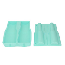 (Green) Becherförmige Eiswürfelsilikonform mit Deckel 30-40oz grün