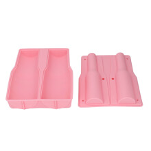 (Pink) Cup Shaped Tumbler Ice Mold Silicone with Lid 30-40oz Green