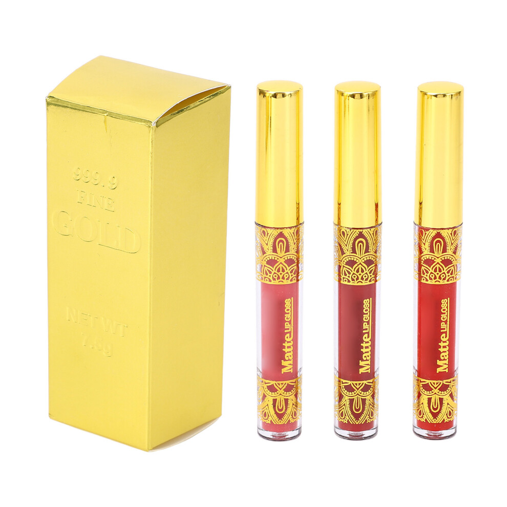 3pcs 2.5ml Matte Lip Gloss Set Long Lasting Waterproof 04 05 06
