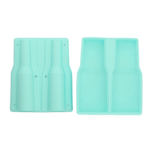 (Green) Becherförmige Eiswürfelsilikonform mit Deckel 30-40oz grün 2