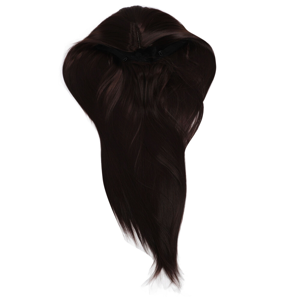 (Dark Brown) Heat Resistant Long Straight Wig High Density Dark Brown