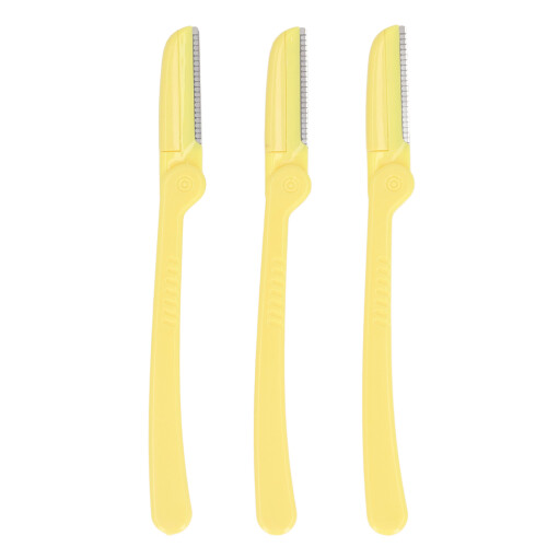 (Yellow) 3Pcs Cartoon Eyebrow Shaper Set Pink