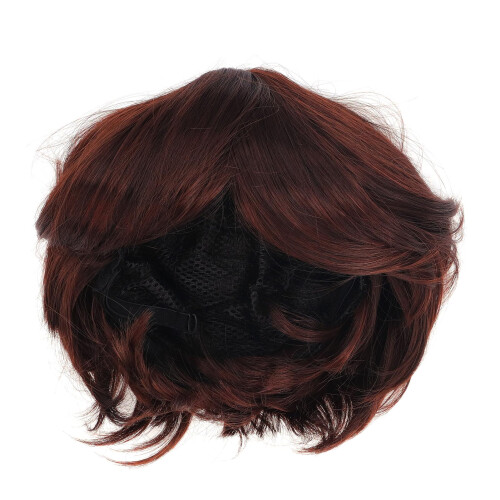 (Dark Brown) Herren-Cosplay-Perücke kurz synthetisch Toupee hellbraun