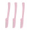 (Pink) 3Pcs Cartoon Eyebrow Shaper Set Pink 2