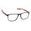 (Black Frame Red Leg) Farbenblindheitsbrille mit Testkarte Schwarz/Rot 4