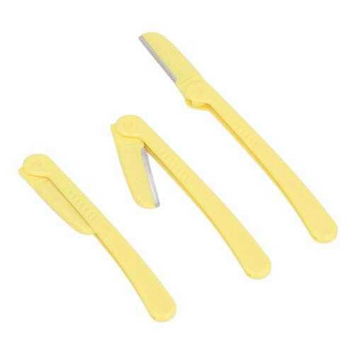 (Yellow) 3Pcs Cartoon Eyebrow Shaper Set Pink 2