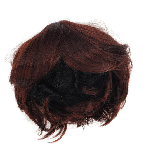(Dark Brown) Herren-Cosplay-Perücke kurz synthetisch Toupee hellbraun 2