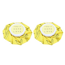 (Yellow) 2x Eisbeutel aus Stoff, gelb, für Warm/Kalt-Kompress