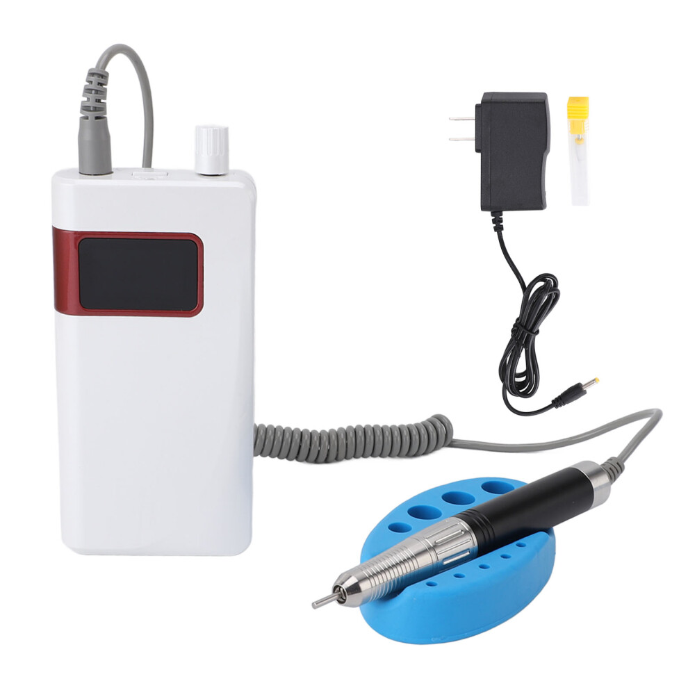 (US Plug) Electric Nail Polish Machine 35000rpm Rechargeable Portable Drill