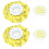 (Yellow) 2x Eisbeutel aus Stoff, gelb, für Warm/Kalt-Kompress 5