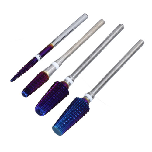 4pcs Nail Drill Bits Tungsten Carbide Manicure Gel Nail Kit 1