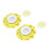 (Yellow) 2x Eisbeutel aus Stoff, gelb, für Warm/Kalt-Kompress 4