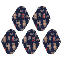 (All) 5Pcs Washable Sanitary Napkins Strong Absorbent 18X25cm