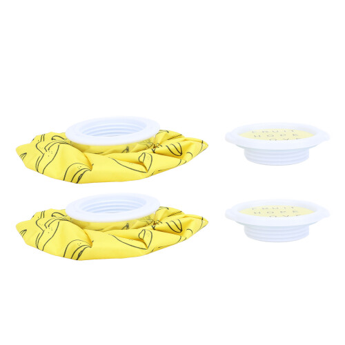 (Yellow) 2x Eisbeutel aus Stoff, gelb, für Warm/Kalt-Kompress 2